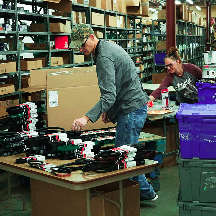 a customer looking for a car part in a auto part shop